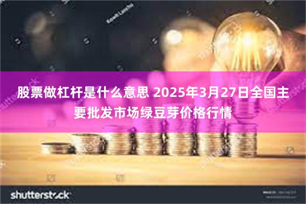 股票做杠杆是什么意思 2025年3月27日全国主要批发市场绿豆芽价格行情