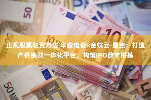 正规股票融资方法 华鑫电瓷×金蝶云·星空：打造产供销财一体化平台，构筑IPO数字根基