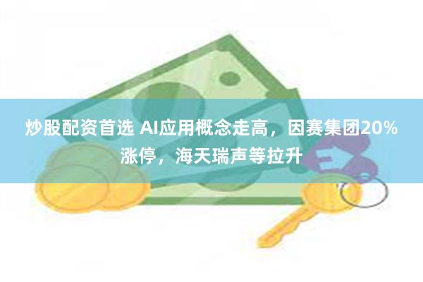炒股配资首选 AI应用概念走高，因赛集团20%涨停，海天瑞声等拉升